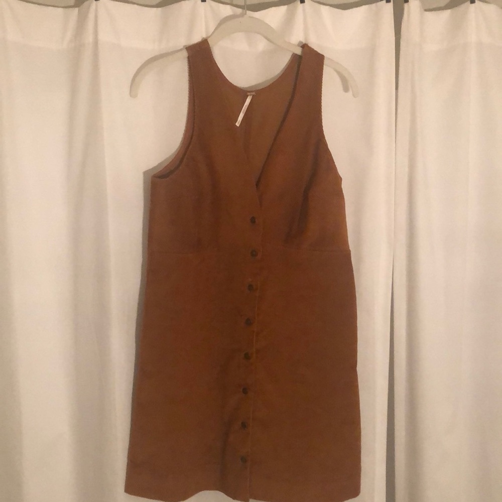 Free People Rolling Thunder Cord Mini Dress
